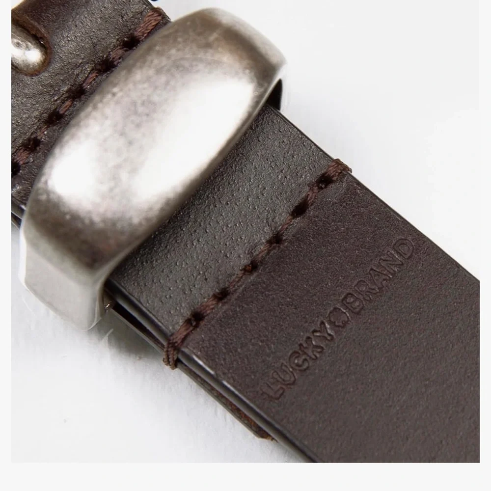 Lucky Brand Brown Leather Studded Western 1